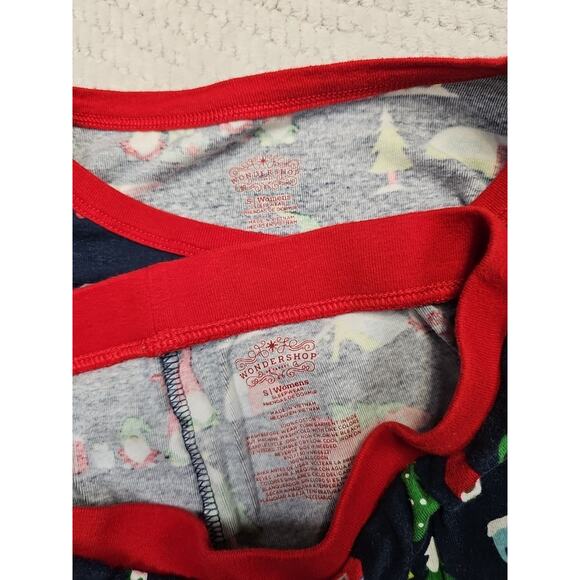 Wonder Shop Pajama Set Womens Small Christmass Pajamas Gnomes Campers - Picture 6 of 8